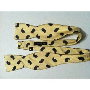 FERRELL REED MENS YELLOW 100%SILK BOW TIE
